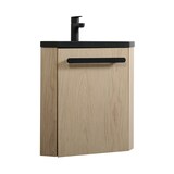 thumbnail of Ensemble lave-mains d'angle suspendu SKINO avec robinet noir