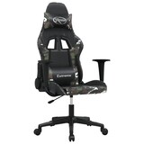 thumbnail of vidaXL Gaming-Stuhl mit Massagefunktion Schwarz Tarnfarben Kunstleder