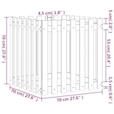 thumbnail of vidaXL Pflanzkübel Lattenzaun-Design Weiß 70x70x70cm Massivholz Kiefer