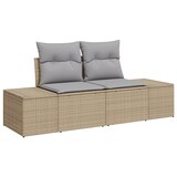 thumbnail of vidaXL 7-teiliges Garten-Sofa-Set mit Kissen aus beigem Poly-Rattan