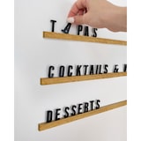 thumbnail of Hungry Club Letter Board « Le Minimaliste Bois » - Lettres noires - Rails bois - Big pack