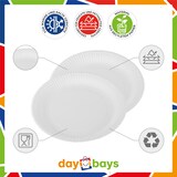 thumbnail of DayBays 40000 Stk. Pappteller - Imbissteller KU18 rund Ø18 cm weiß ohne Beschichtung