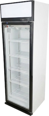 thumbnail of Romux® Glastürkühlschrank MB 380 Liter 1 Tür Belüftet | Professioneller Getränkekühlschrank mit Glastür & LED