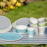 thumbnail of Harmonie Camping Geschirr Set 4 Personen + 4 Weißweingläser