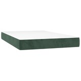 thumbnail of vidaXL Boxspringbett mit Matratze & LED Dunkelgrün 120x200 cm Samt