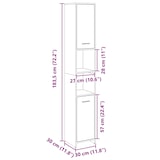 thumbnail of vidaXL Badezimmerschrank Sonoma-Eiche 30x30x183,5 cm Holzwerkstoff