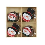 thumbnail of 8x Christbaumschmuck Schneemann Holz 10cm Figur Weihnachtsbaum Anhänger Weihnachten Weihnachtsbaumschmuck Winterfigur Schneefigur Snowman Rot Weiß