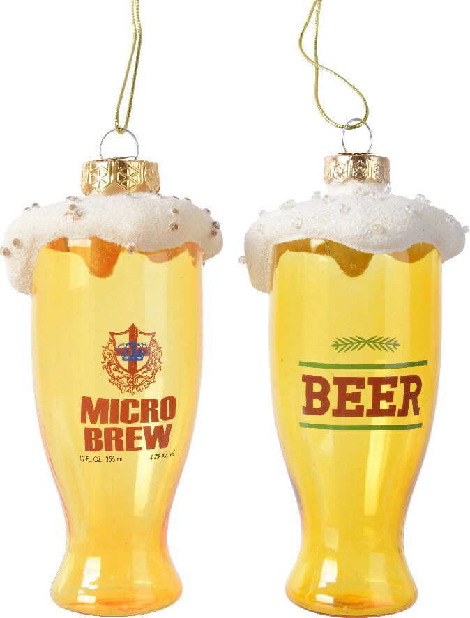Christbaumschmuck Bierglas Weihnachtskugeln Weihnachtsbaumschmuck Orange Alkohol