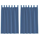 thumbnail of vidaXL Voile Vorhänge mit Schlaufen 2 Stk. Königsblau 140x175 cm