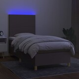 thumbnail of vidaXL Boxspringbett mit Matratze & LED Taupe 90x200 cm Stoff