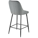 thumbnail of tectake Taburete alto SIERA con respaldo - Juego de 2 Tejido gris/negro
