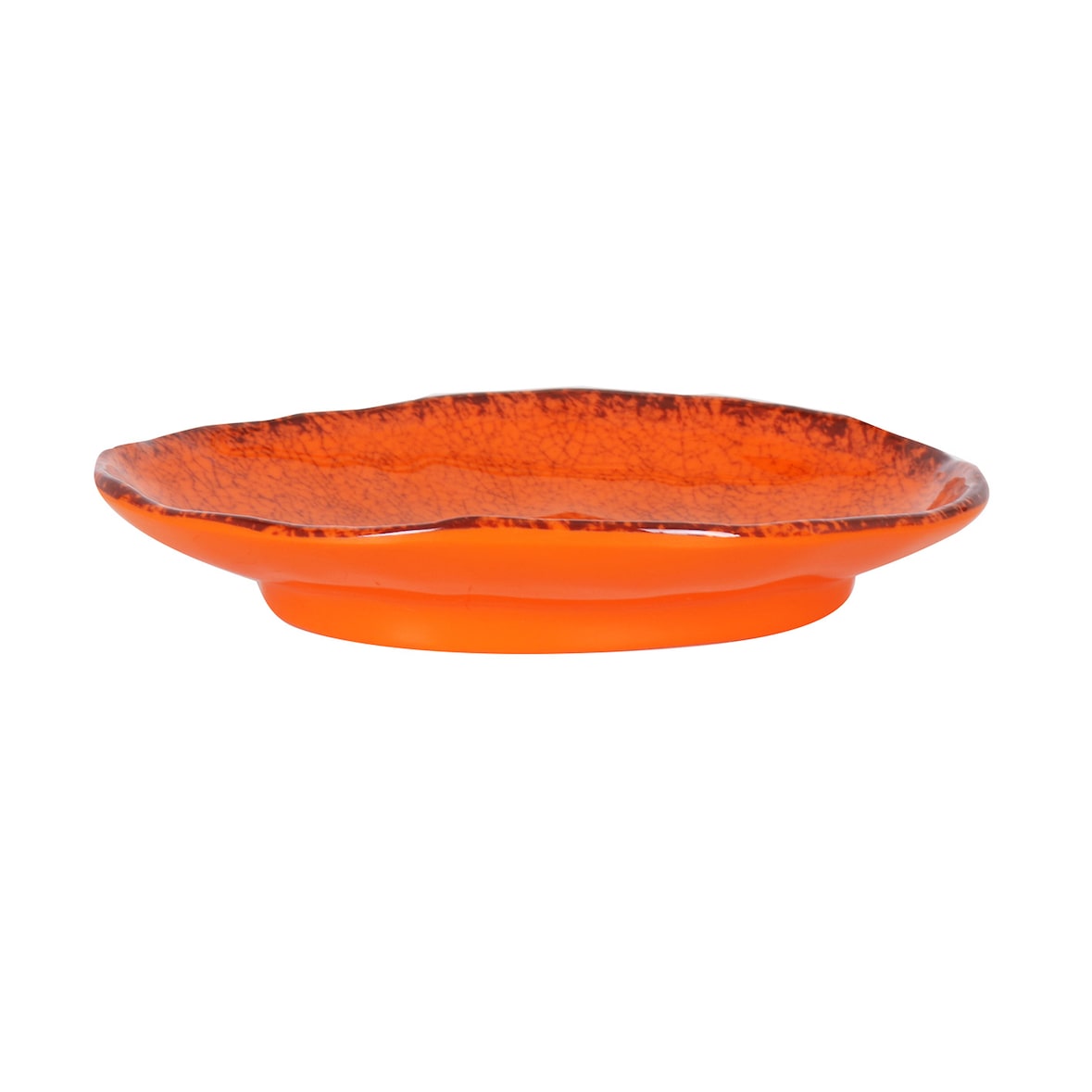 Tabuleiro Oval Laranja Goiaba 20X14X3Cm Melamina Caixa com 12 unidades
