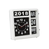 thumbnail of Perel Flip klok met kalender, vierkant, analoog, 31 x 31 cm, Franse versie
