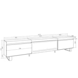 thumbnail of TV-Meubel, Lowboard, Woonkamer, Eetkamer, 267x35x57cm, Elektrische haard XXL, Industrieel design, Moderne stijl, Zwart _ 492_22