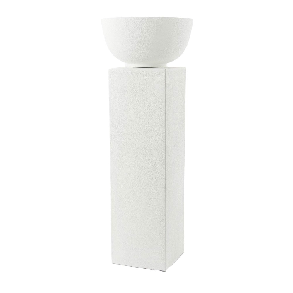 Coupe sur colonne Kurina 29 cm -  Blanc Carré Résine Lou De Castellane 36.00x36.00 cm