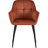 thumbnail of Juego de 4 sillas de salón Emia en terciopelo Marrón/Terciopelo