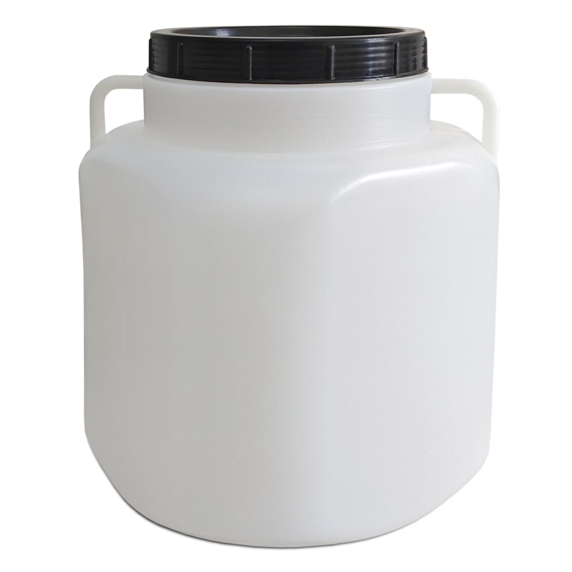 plasteo® 40 Liter Schraubdeckelfass weiß Weithalsfass, Lebensmittelecht, BPA-Frei, Futtertonne Kunststofffass Deckelfass Regentonne Sauerkrautfass
