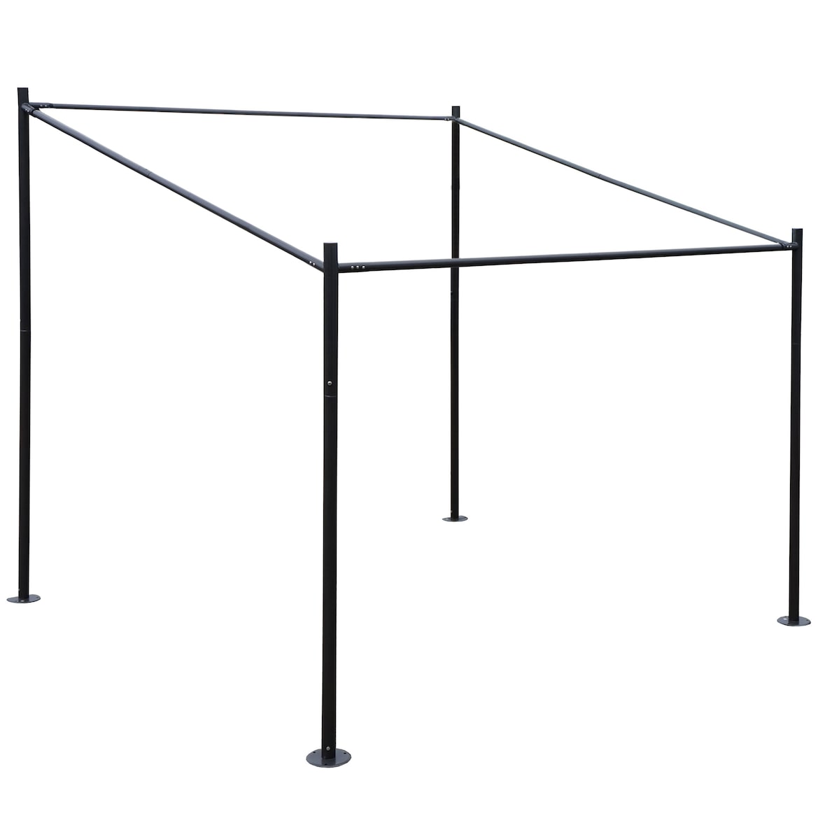 Structure de pergola HWC-A22, pergola annexe jardin pavillon terrasse armature, acier 3x3m