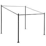 thumbnail of Structure de pergola HWC-A22, pergola annexe jardin pavillon terrasse armature, acier 3x3m