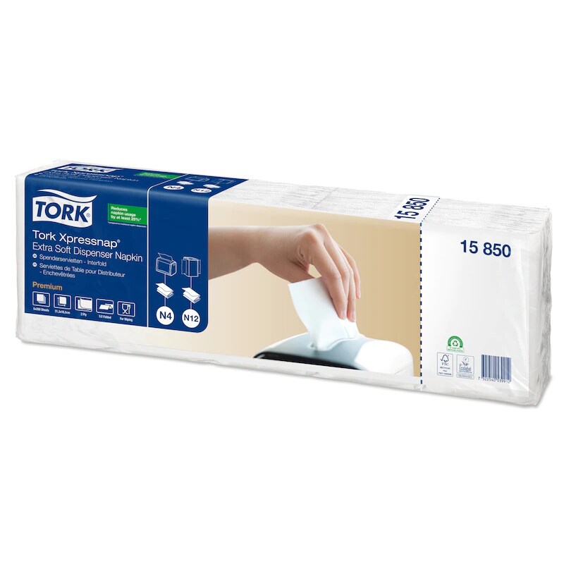 8000x TORK Spenderservietten N4 21,3 x 16,5 cm 2-lagig 1/2 F Interfold soft hochweiß (15850)