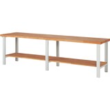 thumbnail of PROREGAL Werkbank Serie 7000 - Modell 7000 | HxBxT 84x300x70cm | mit Ablageboden | Lichtgrau | Arbeitstisch Werktisch