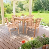 thumbnail of Gartentisch Teakholz 80 x 80 cm, Teakholz-Esstisch, 75 cm hoch, langlebig, massiv & robust, Raburg