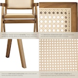 thumbnail of tectake Sedia da pranzo Lissy con intreccio viennese, stile boho - a pezzo Rovere chiaro
