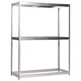 thumbnail of Schwerlastregal, 2000x1200x600 mm, 400 kg Biegetragfähigkeit pro Ebene, 3 Ebenen, ohne Böden, Garagenregal, Verzinkt - Ecoforte