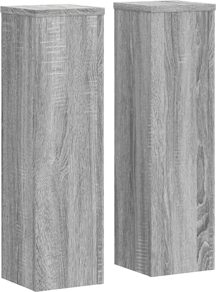 vidaXL Pflanzenständer 2 Stk. Grau Sonoma 17x17x60 cm Holzwerkstoff