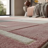 thumbnail of Teppich Flur Kariert Pflegeleicht Waschbar Strapazierfähig Wohnzimmer Schlafzimmer Pink 280x370 cm – MONZA von Kadima Design