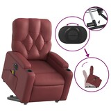 thumbnail of vidaXL Massagesessel mit Aufstehhilfe Elektrisch Weinrot Kunstleder