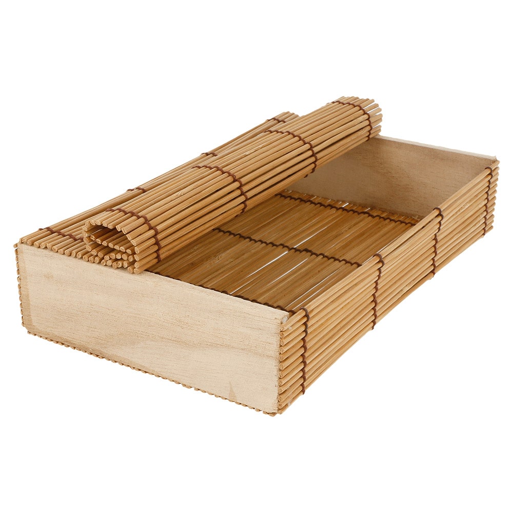 Caja Sushi  21X13X4,5 Cm Natural Bambú (24 Unidades)