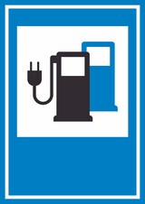 thumbnail of Stromtankstelle 365-65 Symbol A2 (420x594mm) Schild