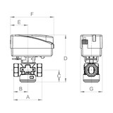 thumbnail of LK 525 2-Wege Set Rp 1 1/4” Innengewinde inkl. Motor 1m Kabel