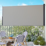 thumbnail of Outsunny toldo lateral retráctil pantalla enrollable mampara de privacidad y protección solar para jardín balcón terraza 300x140 cm gris claro