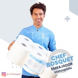 thumbnail of Bobina Papel secamanos mecha laminada 6 rollos de 150m 100% Celulosa Doble Capa