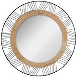 thumbnail of WellHome - Ronde wandspiegel, hout en metaal, diameter 45 cm