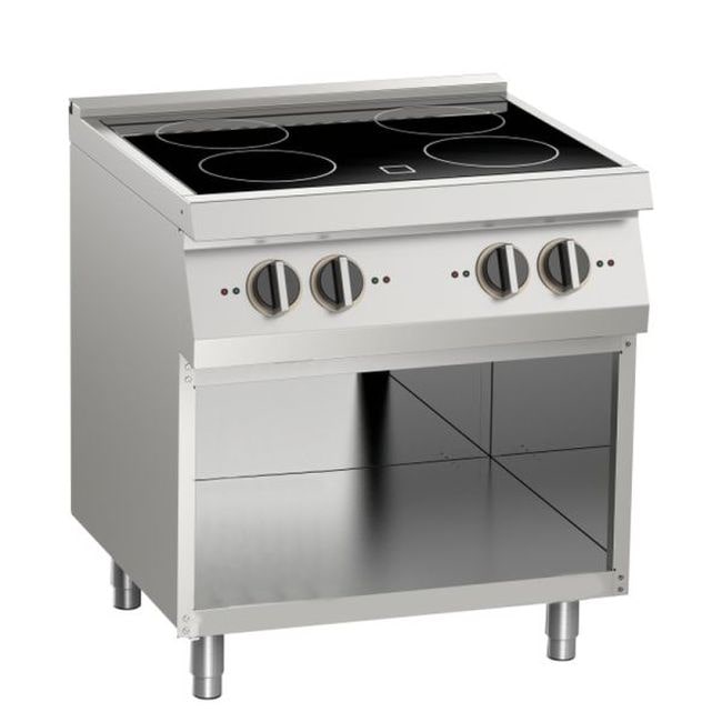 KBS Induktionherd 4 Kochzonen 4x 3,5 kW offener Unterbau 800x730x900 mm 400 Volt