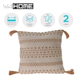 thumbnail of WellHome - Cojín de Yute y Algodón Natural con Relleno Tessel de 400gr 45x45cm