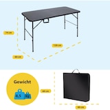 thumbnail of BRASQ Inklapbare Vouwtafel Zwart - 120x60x74cm - Klaptafel - Inklapbaar - Weerbestendig
