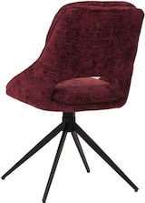 thumbnail of 2er-Set Esszimmerstuhl HWC-N73, Küchenstuhl, drehbar Auto-Return, Stoff/Textil Chenille (490g/m²) Öko-Tex ~ bordeaux