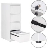 thumbnail of m-office Archivador Metálico Organizativo de Oficina Blanco con 4 Cajones y Cerradura - Mueble Cajonera de 132x46x62 cm (2 unds)