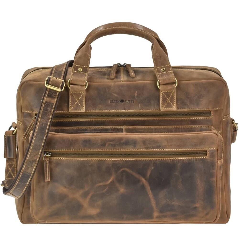 Greenburry Aktentasche Leder 42x31cm "Vintage" antikbraun Businesstasche