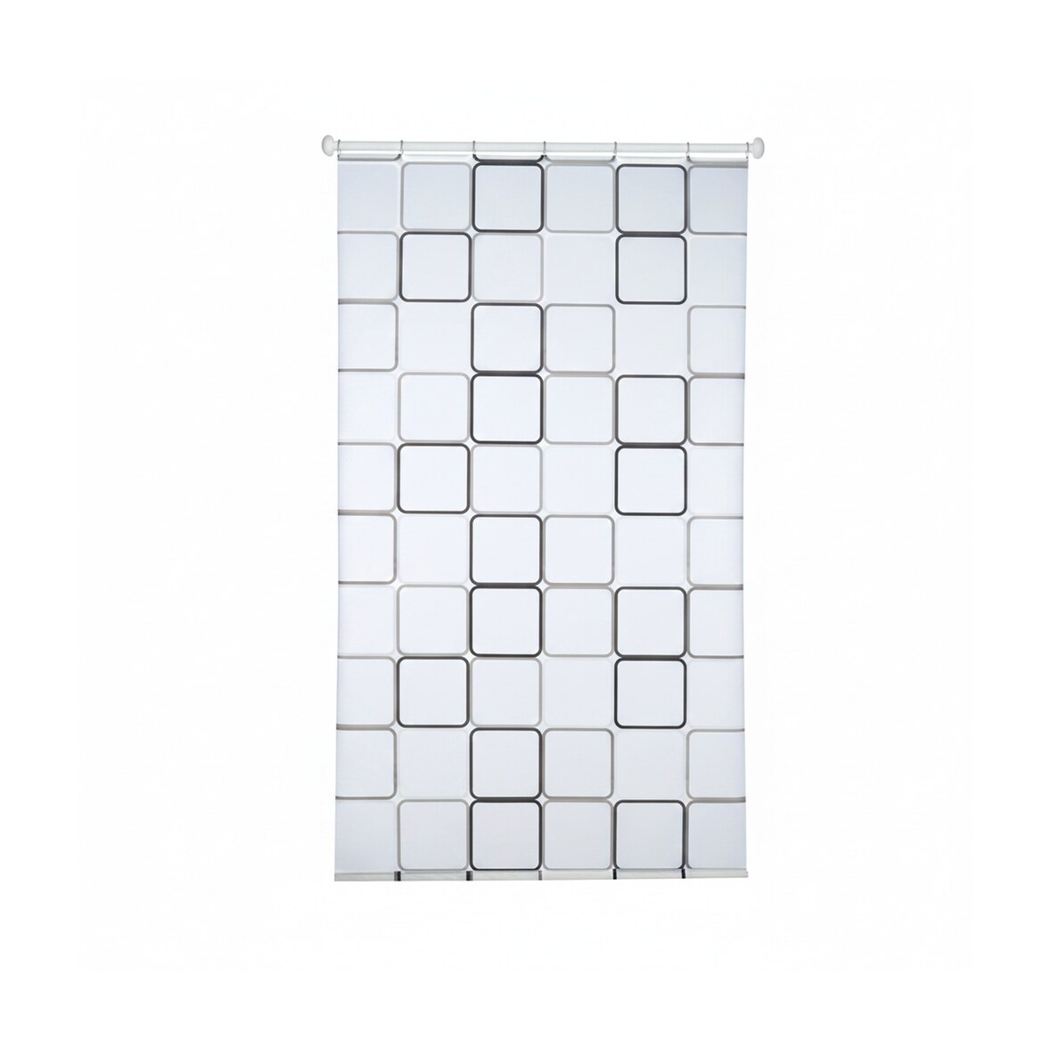 Relaxdays Duschrollo Square, wasserabweisend, Retro Badrollo Wanne u. Dusche, Deckenmontage, 120x240cm, semitransparent