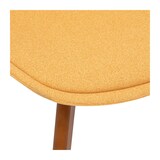 thumbnail of Chaise de table tissu chiné Jaune moutarde et pieds en Bois foncé