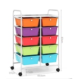 thumbnail of COSTWAY Carrinho de Armazenamento com 10 Gavetas em PP, Torre de Armazenamento, Estrutura Metálica