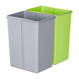 thumbnail of WELL HOME - Recycling-Abfalleimer 62L (37L+25L), 2 Fächer, automatisches Öffnen, Edelstahl Schwarz