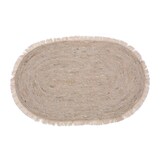 thumbnail of WellHome - Alfombra ovalada de hoja de maíz con flecos 80x50cm