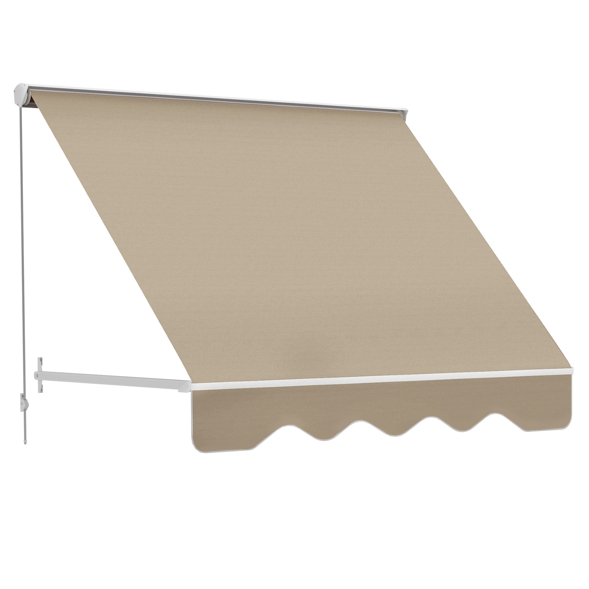 Toldo para ventana manual toldo retráctil de exterior con marco de aluminio ángulo de inclinación ajustable protección UV e impermeable 180x70 cm