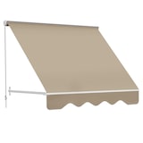 thumbnail of Toldo para ventana manual toldo retráctil de exterior con marco de aluminio ángulo de inclinación ajustable protección UV e impermeable 180x70 cm
